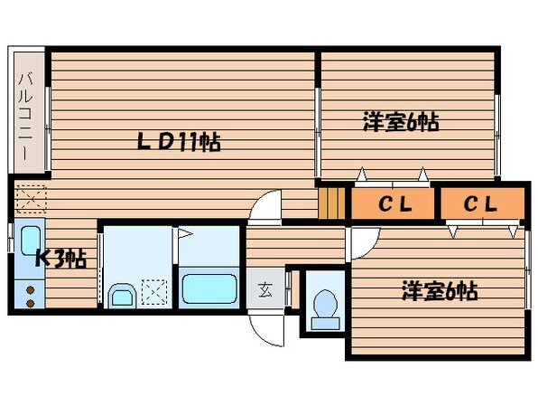 信弐号館の物件間取画像